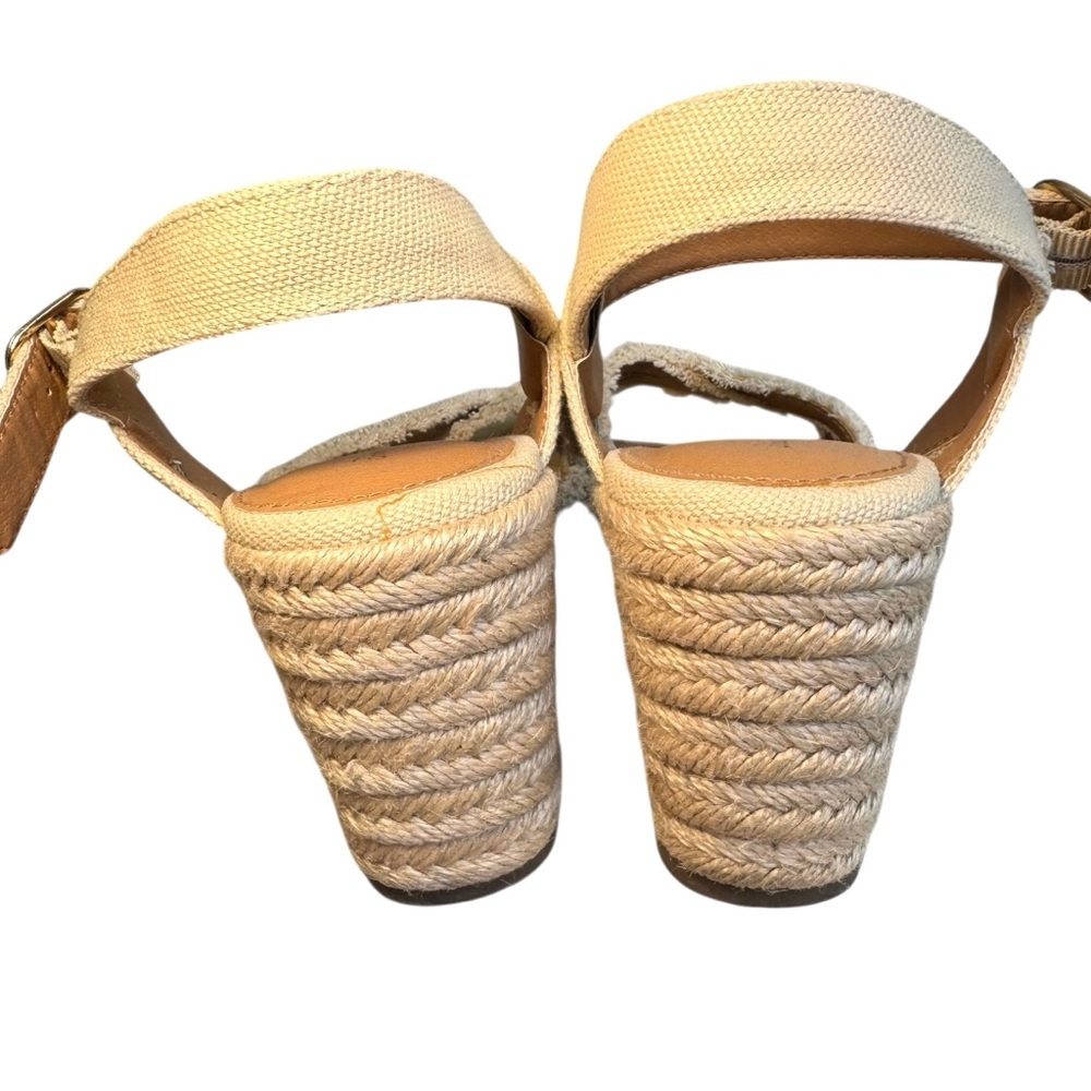 Tommy Bahama Sandals Womens 8.5M Bethany Ankle Straps Beige Wedge Casual - Picture 6 of 10